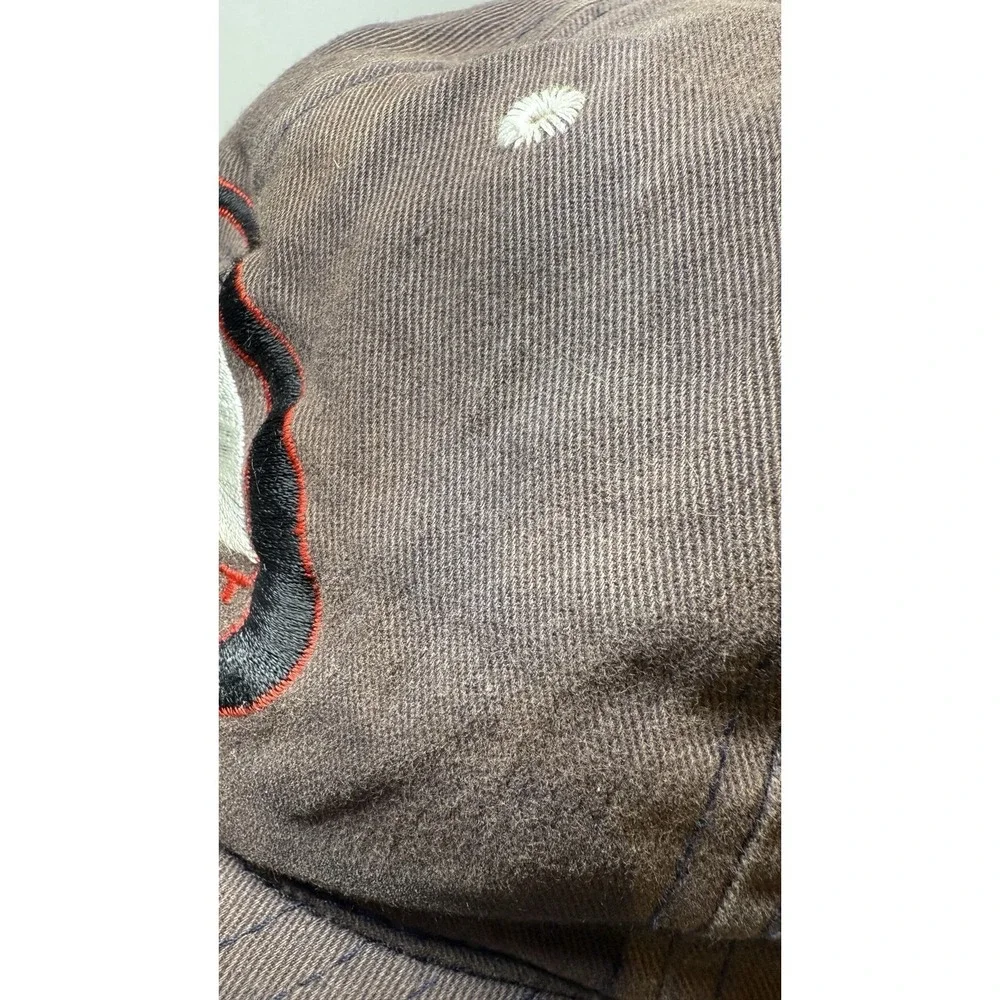 Vintage Arnet Ski Company Promo Baseball Hat Made USA Distressed Brown Cap
